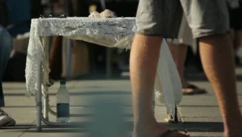 Beach Vendor Stock Footage 11360155