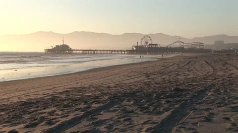 Beach in Venice Beach, USA Vídeo Stock 7749744