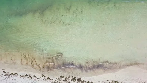 Beach vertical view by drone in Lombok, Indonesia Stock Footage 249472530