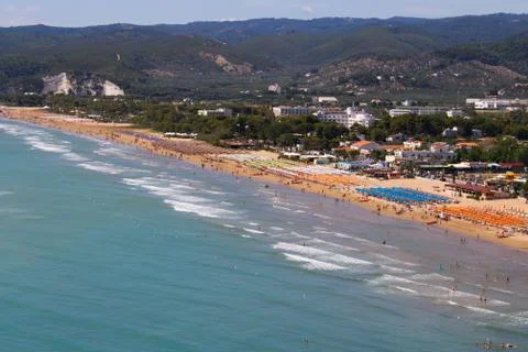 Beach of Vieste Stock Photos
