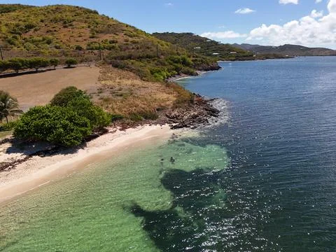 Beach view from above. Foto stock