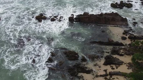 Beach view from aerial Stock Photos