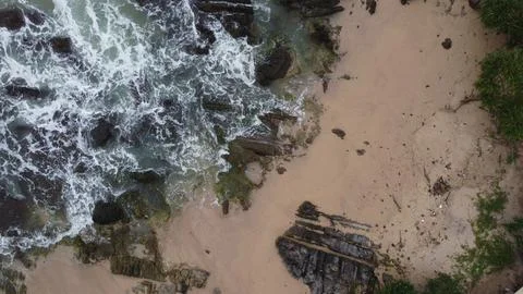 Beach view from aerial Stock Photos