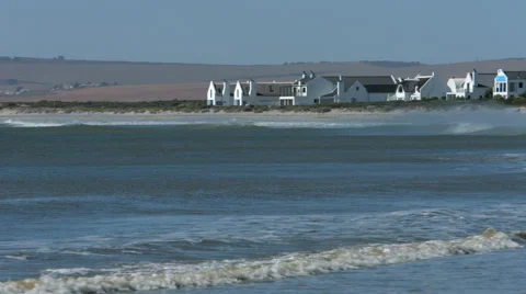 Beach View and small Town 3, Western Cape, South Africa Video stock 42775535