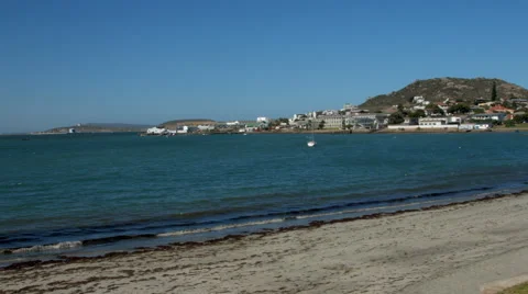 Beach View and small Town Pan, Western Cape, South Africa Video stock 42775554