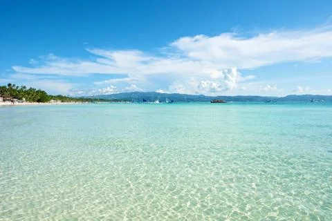 Beach view in Boracay Stock Photos