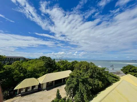 Beach view (cape) from 6th floor building. Stock Photos