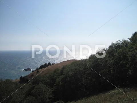 Beach view off cliff Stock Photos