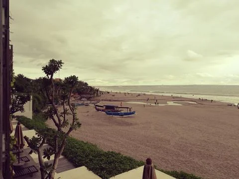 Beach View Clouds Stock Photos