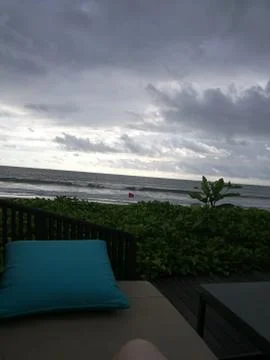 Beach View Clouds Stock Photos