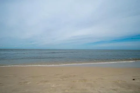 A Beach View on a Cloudy Day at the Bay in The Villas, New Jersey Stock Photos