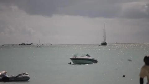 Beach view cloudy Stock Footage 260578331