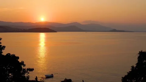 Beach view at dusk Stock Footage 236743153