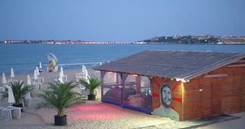 Beach view evening 스톡 동영상 246666936