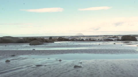 Beach view from the ground Stock Footage 155490787