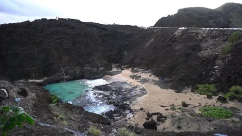Beach View in Hawaii Stockbeeldmateriaal 153056544
