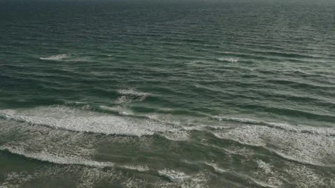 Beach View, High Angle, Slow-Mo, Colored Video stock 80437238