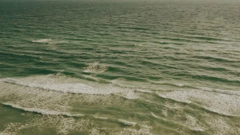 Beach View, High Angle, Slow-Mo, Colored Teal &amp; Orange Video stock 80437247