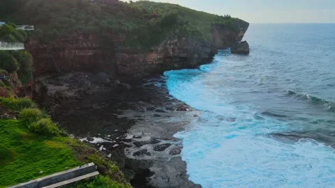 Beach view in the hills Stock Footage 213767133