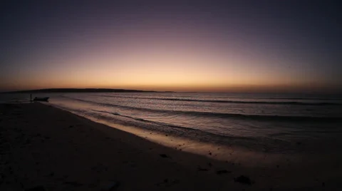 Beach view just before sunrise on Giftun Island, Egypt Stock Footage 36949222