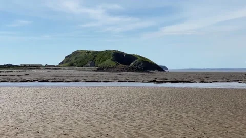 Beach view at low tide Stock Footage 149317619