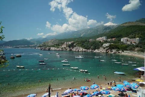 Beach view montenegro Foto stock