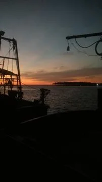 Beach View with Ship 写真素材