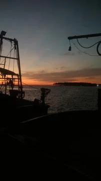 Beach View with Ship 写真素材