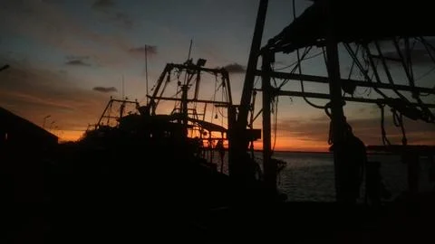 Beach View with Ship 写真素材