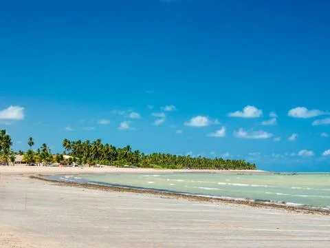Beach view on a summer day Stock Photos