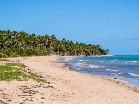 Beach view on a summer day Stock Photos