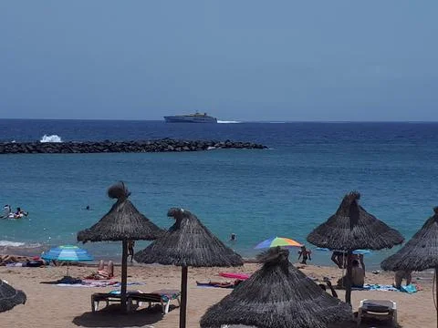 Beach view in the summer Fotos Stock