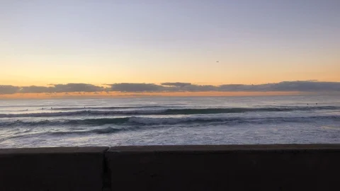 Beach view at sunrise time. Stock Footage 88458820