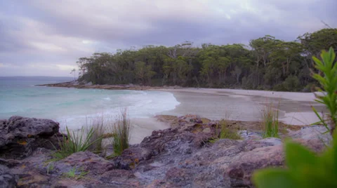 Beach view timelapse in motion Stock Footage 35649639
