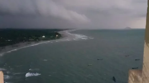 Beach view from the top Stock Footage 138299093