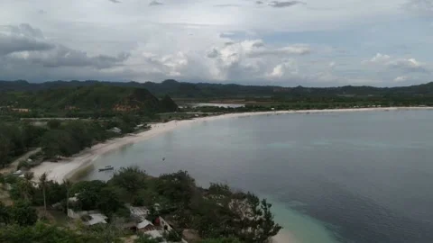 Beach view from the top of the hill Stock Footage 218410866