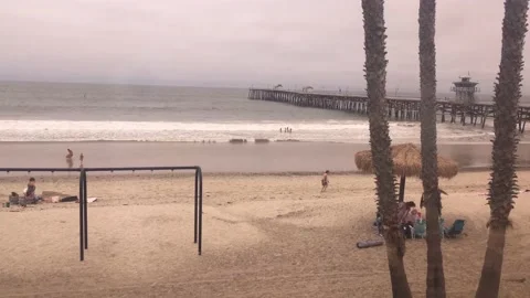 Beach view from train Stock Footage 234650005