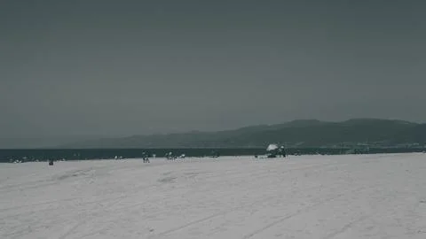 Beach View of White, Sandy Beaches Stock Photos