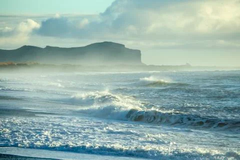 Beach Vik Iceland Stock Photos
