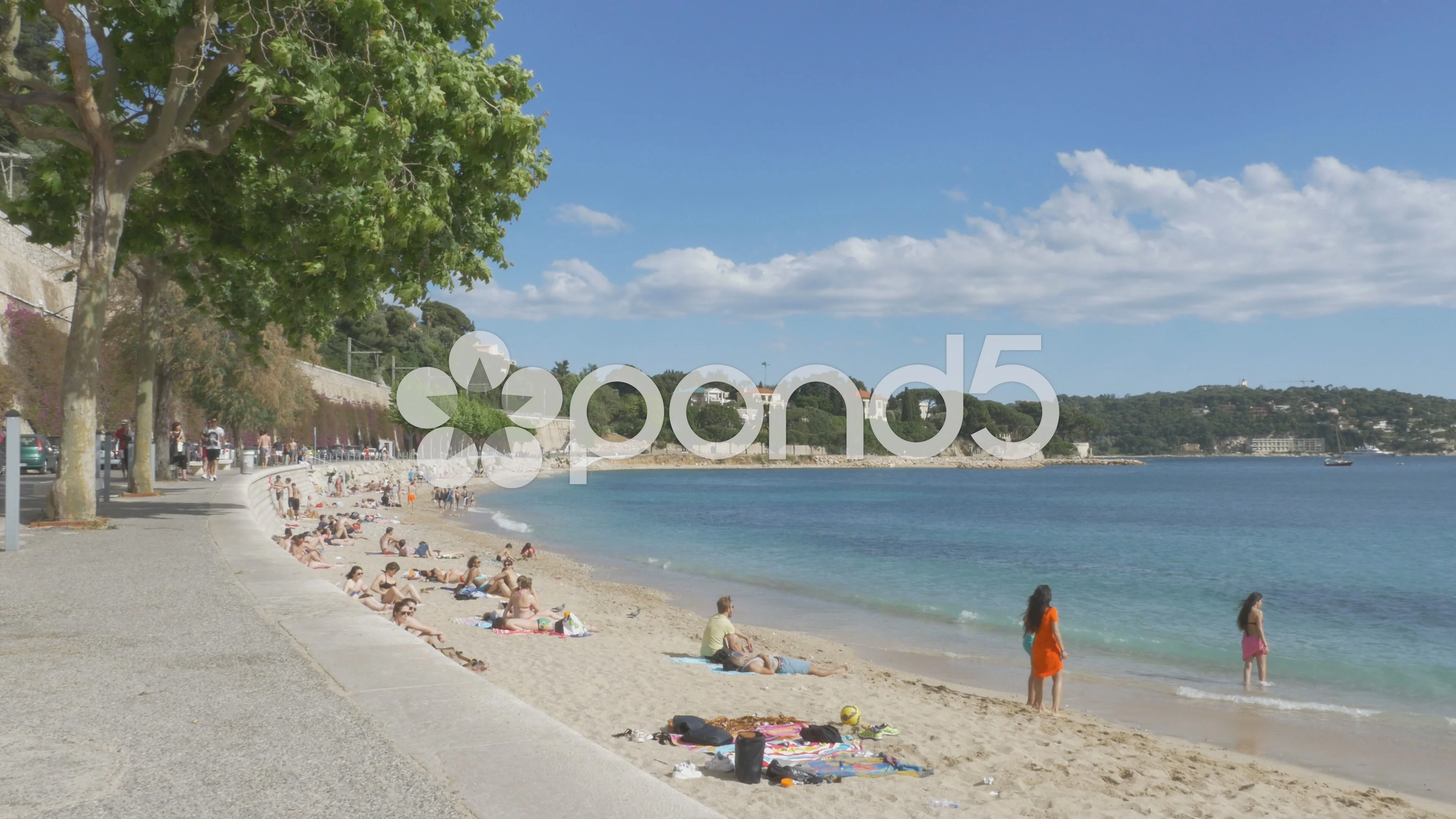 Beach At Villefranche Sur Mer South Of France Video 54284755