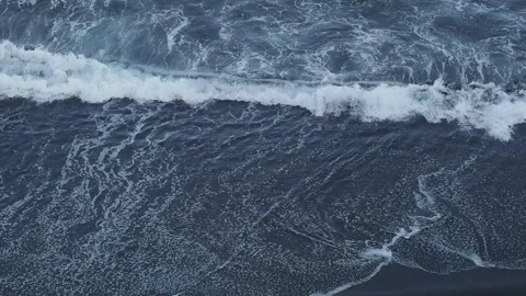 Beach with volcanic black sand Stock Footage 254485603