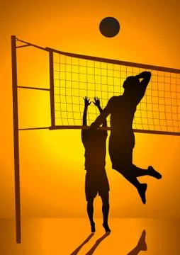 Beach volley ball Stock Illustration