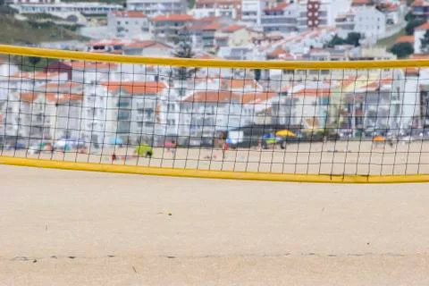 Beach volley net Stock Photos