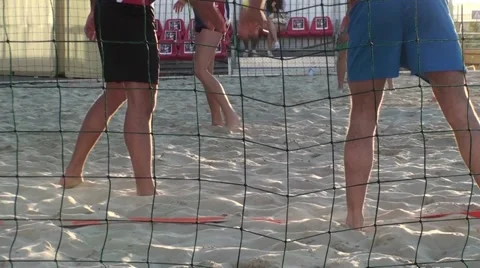 Beach Volley players Stock Footage 11205344