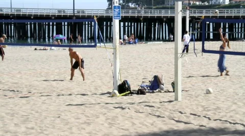 Beach Volleyball 2 Stock Footage 734536