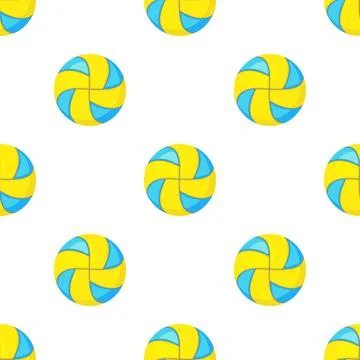 Beach volleyball ball pattern seamless vector Stock Illustration