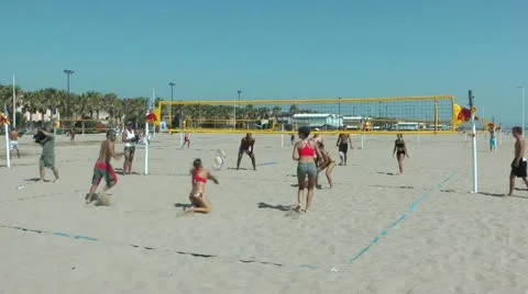 Beach Volleyball Video stock 11460258