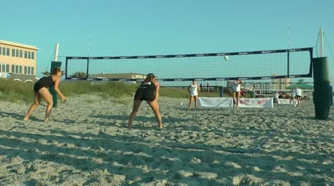 Beach Volleyball Stock Footage 12224896