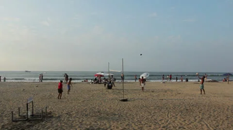 Beach Volleyball Video stock 23786806