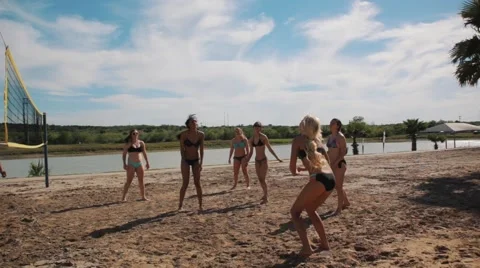 Beach volleyball Stock Footage 51445960